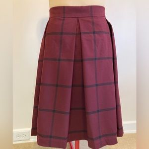 Banana Republic window pane plaid skirt